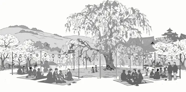 April: Weeping cherry, Maruyama Park