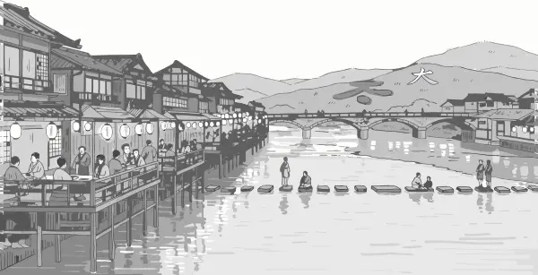August: Summer evening on the Kamo River