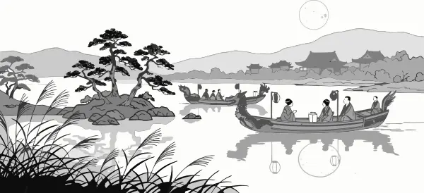 September: Moon viewing on Osawa Pond