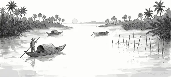 January: The river mouth at dawn