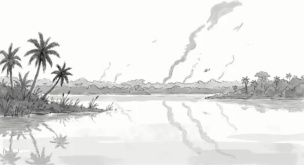 August: Smoke over the tree line