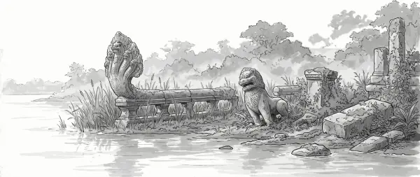 October: Stone guardians in the reeds