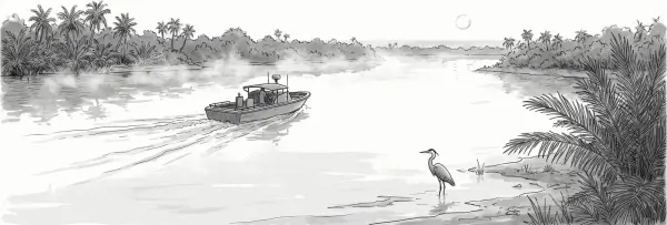 December: Morning on the still river