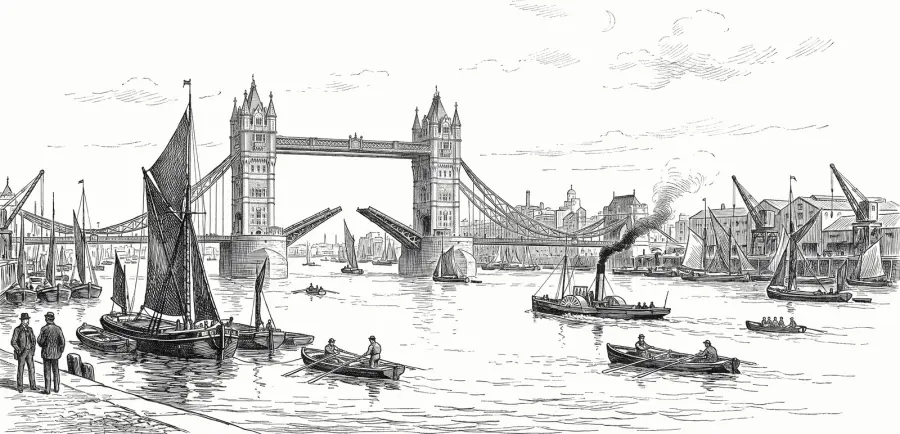 2027 Victorian London Picture Calendar: 2027, The Pool of London